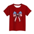 thumbnail image 3 of T-Shirt pour Enfants, Imprimé de la Fête de l'Indépendance à Manches Courtes et Col Rond, Haut Décontracté et Polyvalent pour Garçons et Filles de 3 à 15 Ans, 3 of 5