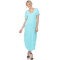 thumbnail image 2 of White Mark Women's Short Sleeve V-neck Maxi Dress, 2 of 6