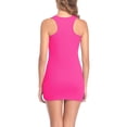 thumbnail image 4 of Charmo Women's Ribbed Long Tank Tops Racerback Undershirts with Shelf Bra, 4 of 5