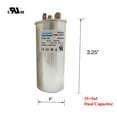 thumbnail image 2 of EverGrow CAP-DUAL-35-50 440 Volt Dual Run Capacitor Compatible with GE 97f9848 2 Pieces, 2 of 3