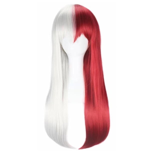 Peluca para disfraz de fiesta de anime, Todoroki Shoto, de My Heros Academias