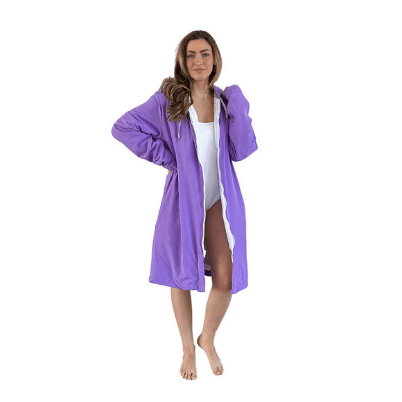 Bata de natación Deportiva para Adultos, Unisex, Impermeable, interior de toalla.