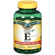 Spring Valley Vitamin E 400 I.U. D-Alpha Soft gels Dietary Supplement 250 Count