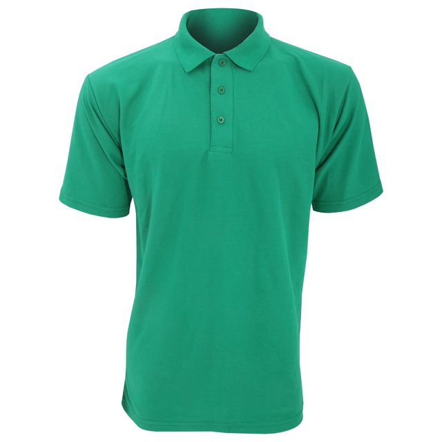 UCC - Polo Piqué de manga corta Modelo 50/50 Hombre Caballero (tallas extra grandes hasta 5XL) - Verano/Deporte (Verde césped)