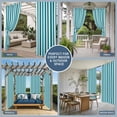 thumbnail image 5 of Teal Striped Outdoor Curtains for Patio Waterproof,Windproof Privacy Curtains with Weighted Bottom,Simple Art Vertical Stripe Farmhouse Outside Drapes for Picnic Garage Yard Cabana 54"x108" 2 Panel, 5 of 8