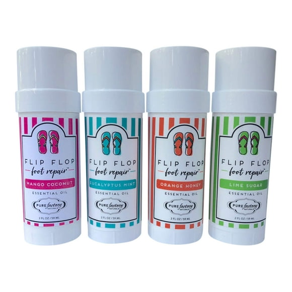 Bálsamo hidratante para pies PureFactory Naturals Rough Heels, paquete de 4