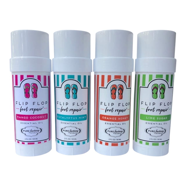 Bálsamo hidratante para pies PureFactory Naturals Rough Heels, paquete de 4