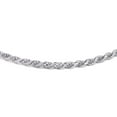thumbnail image 2 of Simple Plain Twist Rope Chain Bracelet for Women .925 Sterling Silver 40 Gauge Made In Italy 7 Inch, 2 of 5