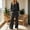 #0171-Black, variant on Womens Tops Long Sleeve Lapel Solid Pullover Blouse with Elastic Waist Pocket Pants Set Casual