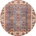 thumbnail image 1 of Ahgly Company Indoor Round Abstract Burly Brown Oriental Area Rugs, 6' Round, 1 of 6