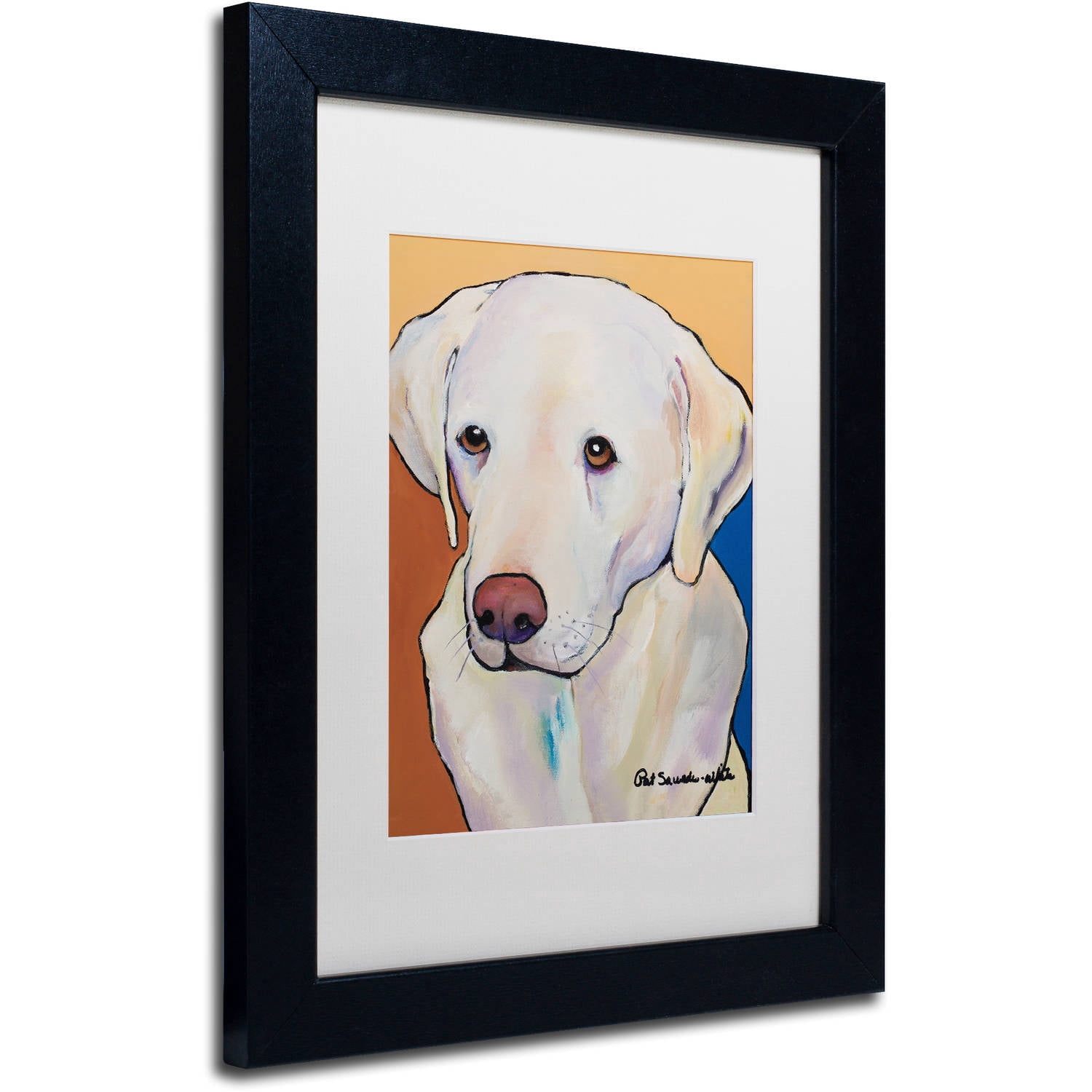 Trademark Fine Art "Millie Large" Canvas Art by Pat Saunders-White, White Matte, Black Frame
