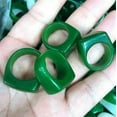 thumbnail image 3 of K-KED Genuine Chinese natural green jade Delicate Jewelry man ring 7-12#-8, 3 of 6