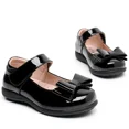 thumbnail image 3 of Zapatos de princesa, zapatos de cuero para niños, Nudo de mariposa blanco y negro, ceremonia escolar, zapatos de rendimiento para niñas, escuela para estudiantes, 3 of 5