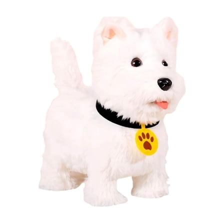 ZJNGJC Robot Dog Lifelike Toy Dog, Interactive Robot with Touch Sensing Voice Mimic Licking Motion Leash Remote Soft for Kids Battery Powered