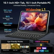 Tablet 2026 Latest Android 16 Tablets with 10.1 Inch Incell Display, 24GB RAM 256GB ROM /2TB TF, Gemini AI, T606 Octa-Core+8MP Camera, 5000mAh, Widevine L1, 2 in 1 Tablets with Keyboard Mouse Stylus
