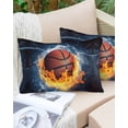 thumbnail image 6 of Basketball Throw Pillow Cover 20 x 36 Inch Decorative Pillow Cover Blue Red Water Fire Splashing Lumbar Pillowcase Seasonal Rectangle Cushion Case for Couch Sofa Bed Living Room, 6 of 7