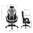 thumbnail image 5 of Computer Gaming Chair Office Chair with Footrest Headrest Lumbar Support Ergonomic Swivel Adjustable Recliner, Gray, 5 of 6
