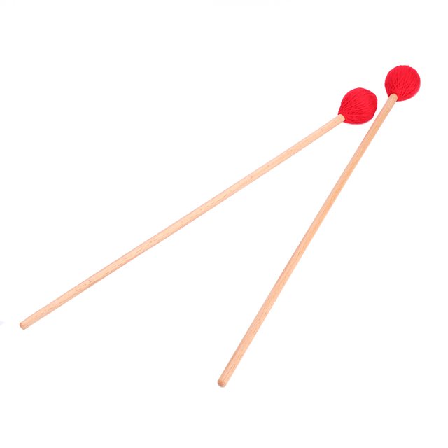 Juego de mazos de percusión, 1 par de mazos de marimba con cabeza de hilo, mazos de percusión, rendimiento lleno de energía