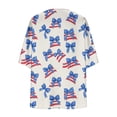 thumbnail image 5 of Gamivast Patriotic Cardigans for Women Star Print Open Front 3/4 Sleeve Loose Fit Western Tops Lightweight Kimono Cardigan 3/4 Sleeve Vacation Beach Wear outfits, 5 of 6