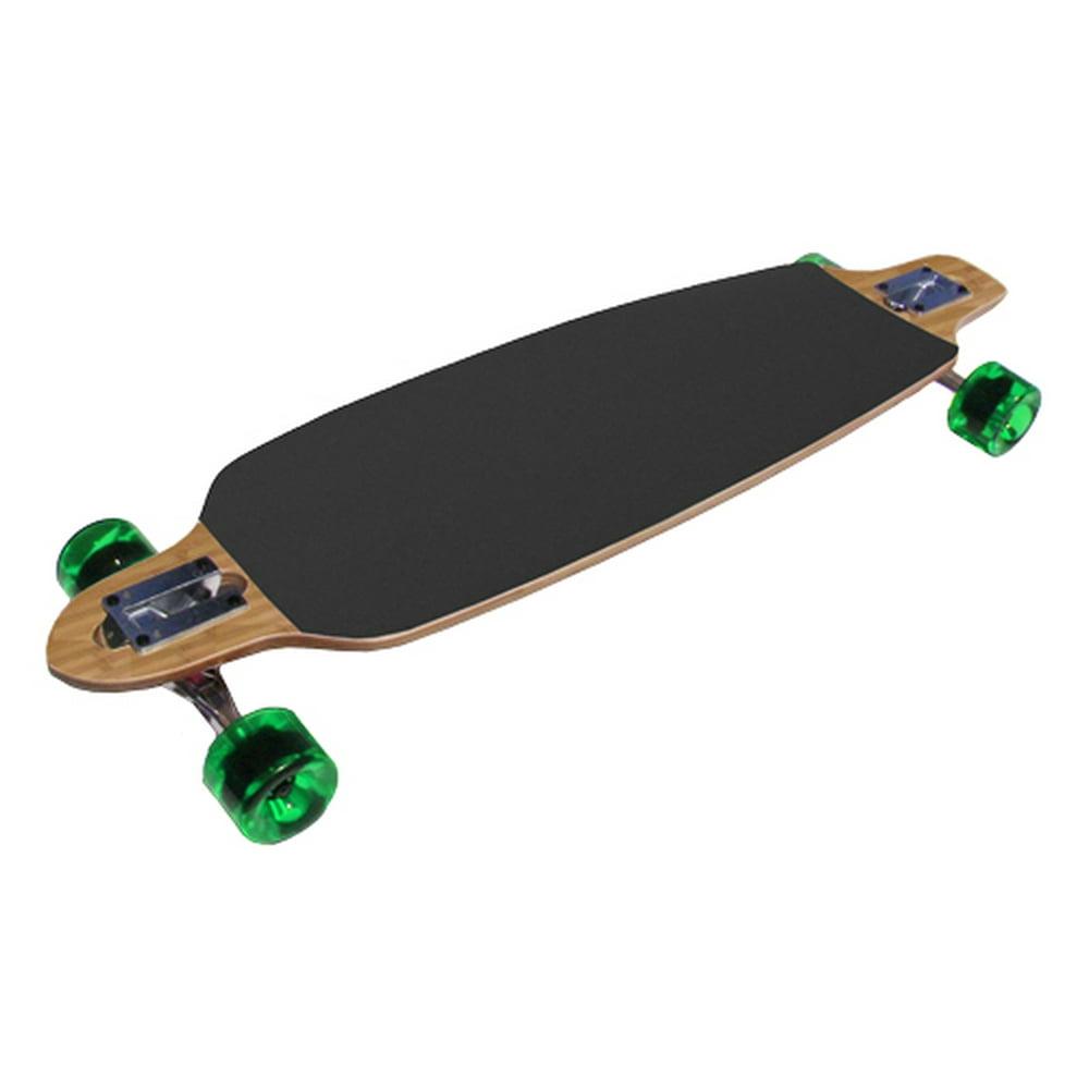 BAMBOO LONGBOARD DROP THROUGH Skateboard THRU 180 TRUCKS 76mm GREEN