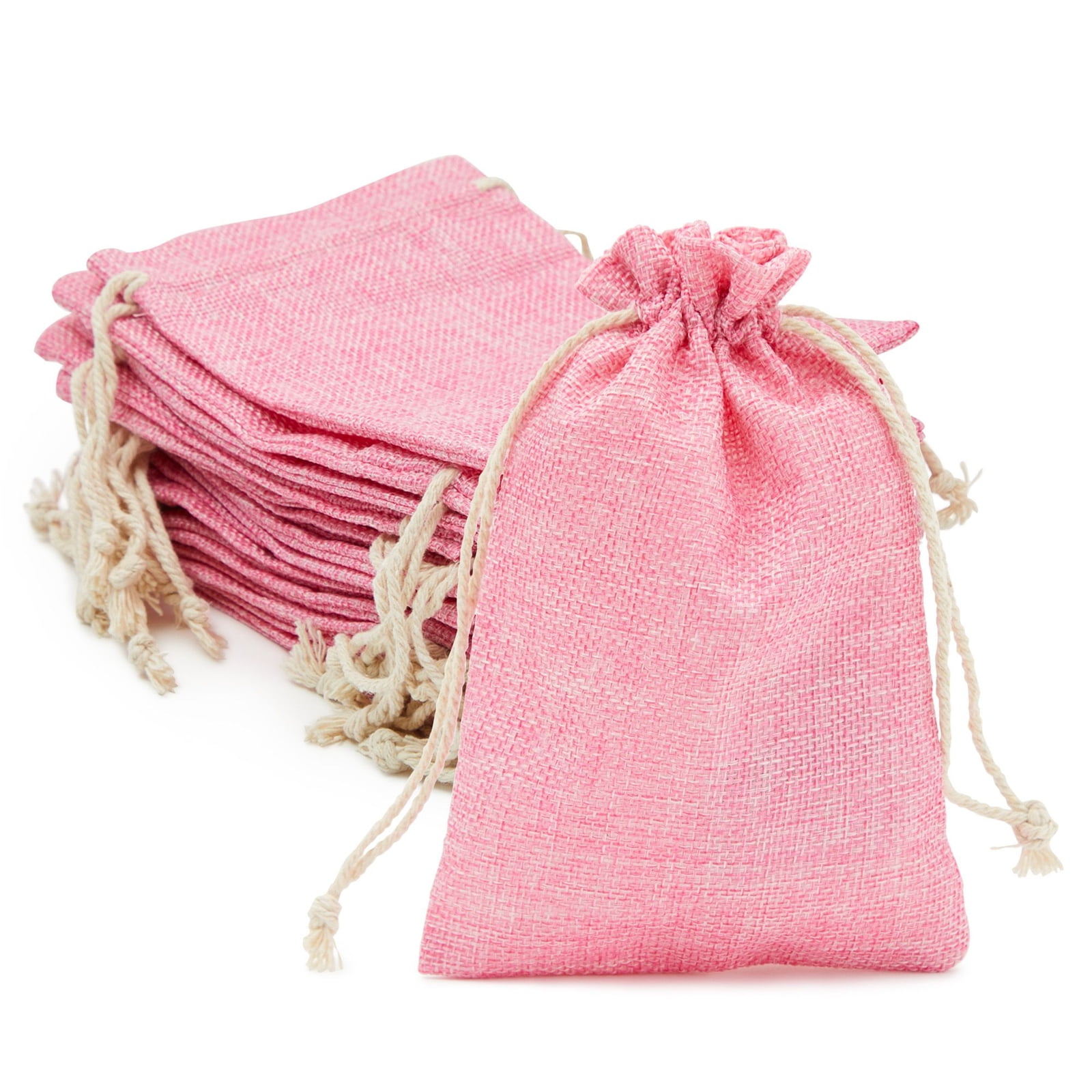 1 to 25 Small VELVET PINK CREAM GIFT POUCHES Jewellery Drawstring BAGS Wholesale 