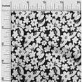 thumbnail image 1 of oneOone Cotton Silk Black Fabric Leaves & Floral Sewing Material Print Fabric By The Yard 42 Inch Wide, 1 of 4