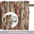 thumbnail image 6 of Farmhouse Valance Curtain Country Rustic Shabby Chic Retro Wooden Texture Window Valances Rod Pocket Short Curtains Window Treatments for Kitchen Bedroom Bathroom Laundry 56" x 16", 6 of 9
