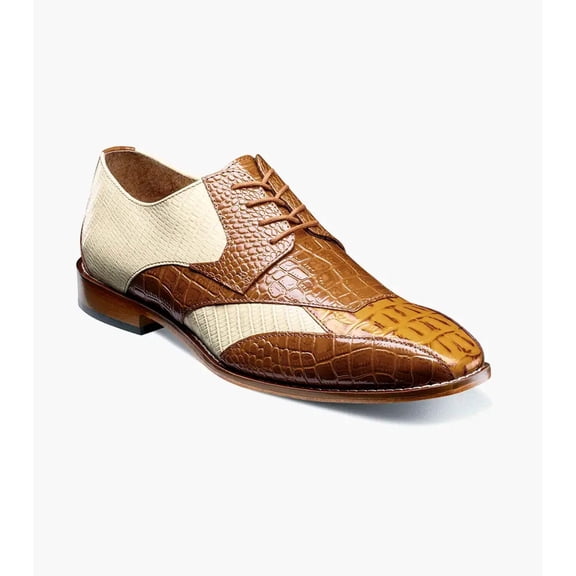 Stacy Adams Tristano Modified Bike Toe Oxford Shoes Tan Multi 25694-238
