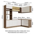 thumbnail image 3 of Cocina Integral de Esquina Madesa Glamy 399cm Marrón/Blanco, 3 of 5