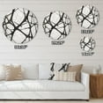 thumbnail image 4 of Designart "Minimalism in Black and White IX" Abstract Shapes Oversized Wall Clock, 4 of 5