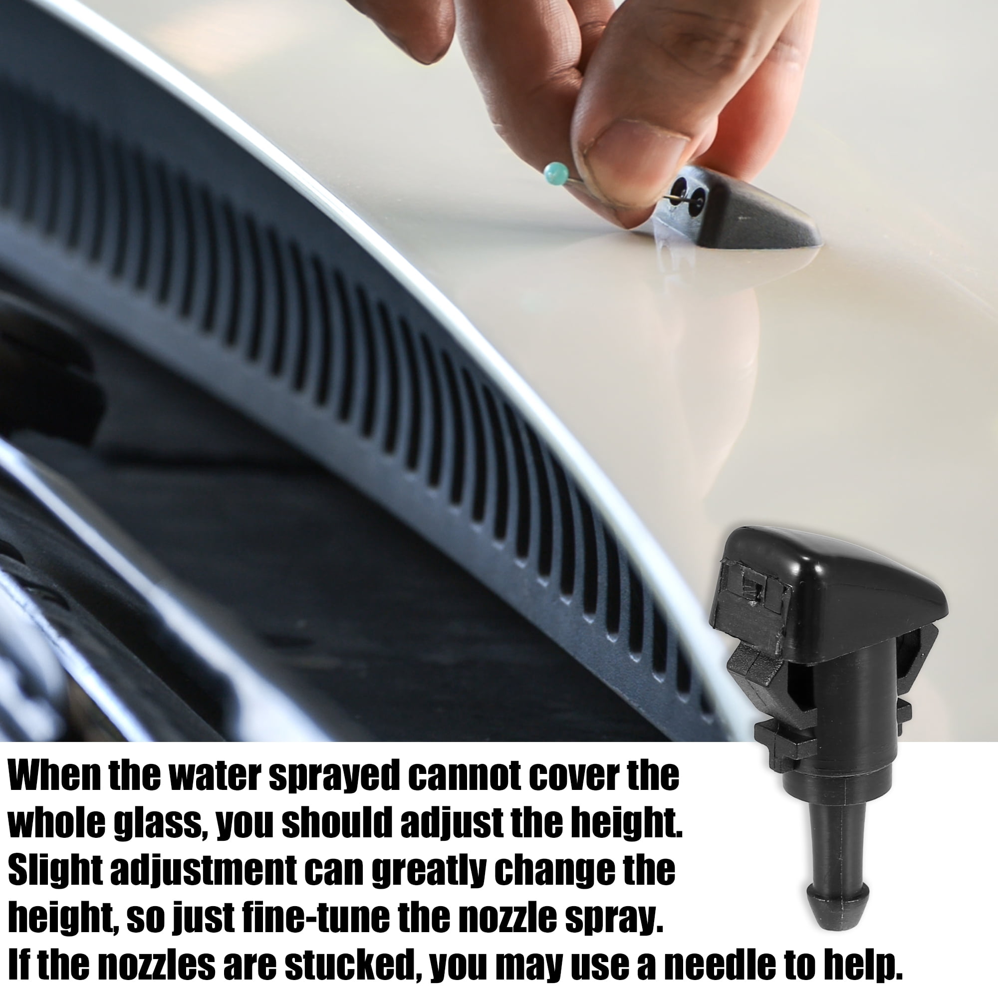 Unique Bargains Windshield Wiper Washer Nozzle Kit for Chrysler 300C