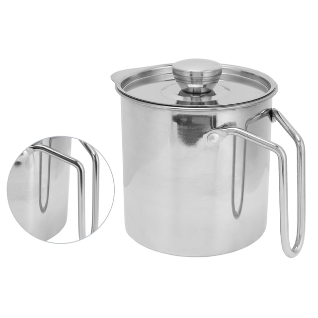 Olla de Filtrado de Aceite de Acero Inoxidable Recipiente de Aceite para Alimentos de Cocina con Colador de Malla Fina y Tapa Olla Grande de Almacenamiento de ANGGREK Otros