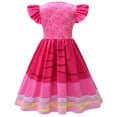 thumbnail image 2 of Rongking Girls Super Brothers Dress Peach Princess Halloween Fancy Outfits w/Headband for 3-9Y, 2 of 7