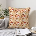 thumbnail image 4 of KLL Guinea Pigs And Mushrooms Decorative Throw Pillow Covers Velvet Soft for Couch Sofa Bedroom Living Room Outdoor (No pillow core)- 18"x18", 4 of 5