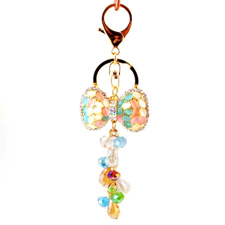 Ejoyous Fashion Bowknot Shape Rhinestone Opal Decoration Alloy Car