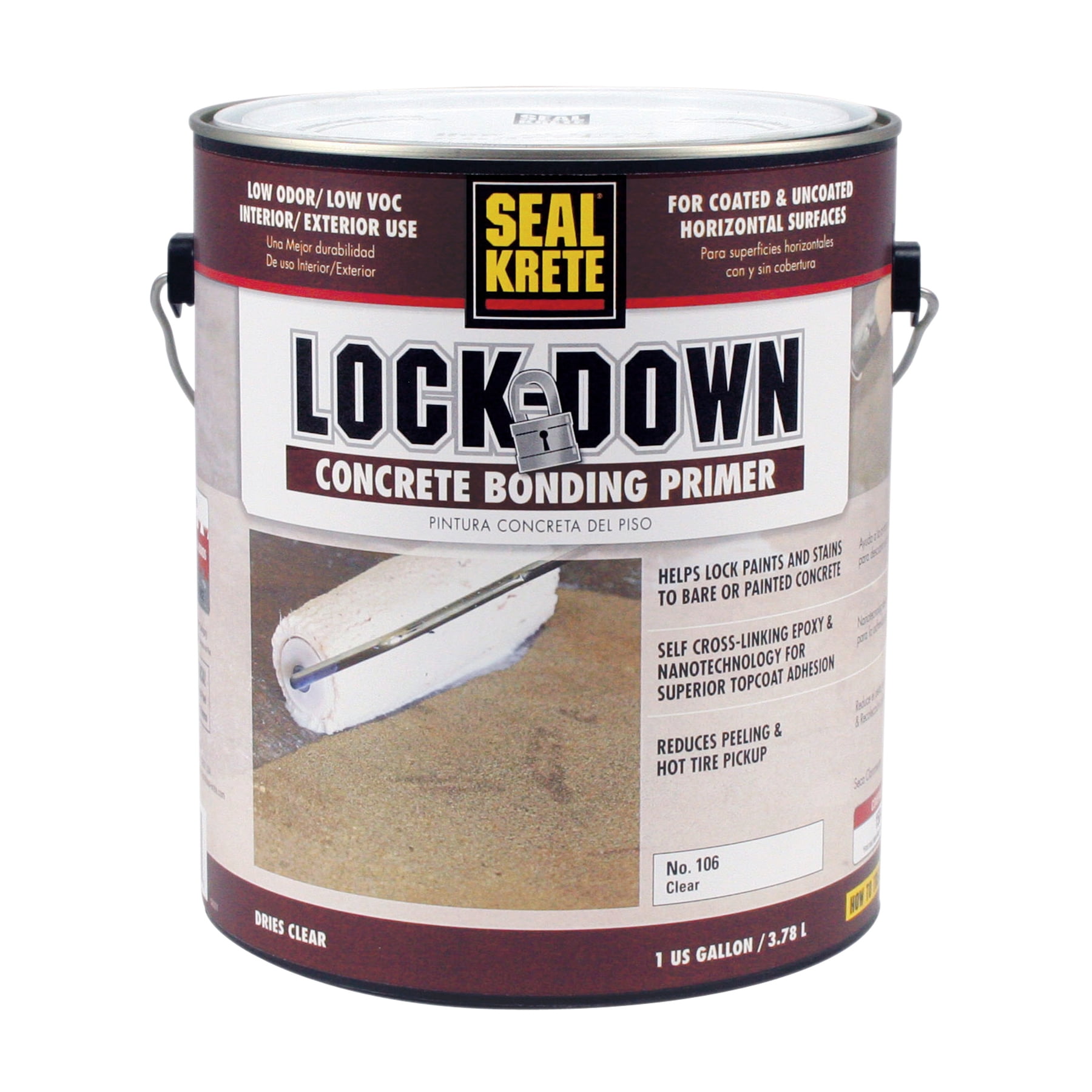 Clear, SealKrete LockDown Concrete Floor Bonding Primer, 1 Gal