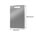 thumbnail image 3 of Stainless Steel Cutting Board, 15.3x11" Food Grade Double-Sided Chopping Board with Hanging Hole, Home Kitchen Chopping Board for Cutting Meat Fruit Vegetable, 3 of 4