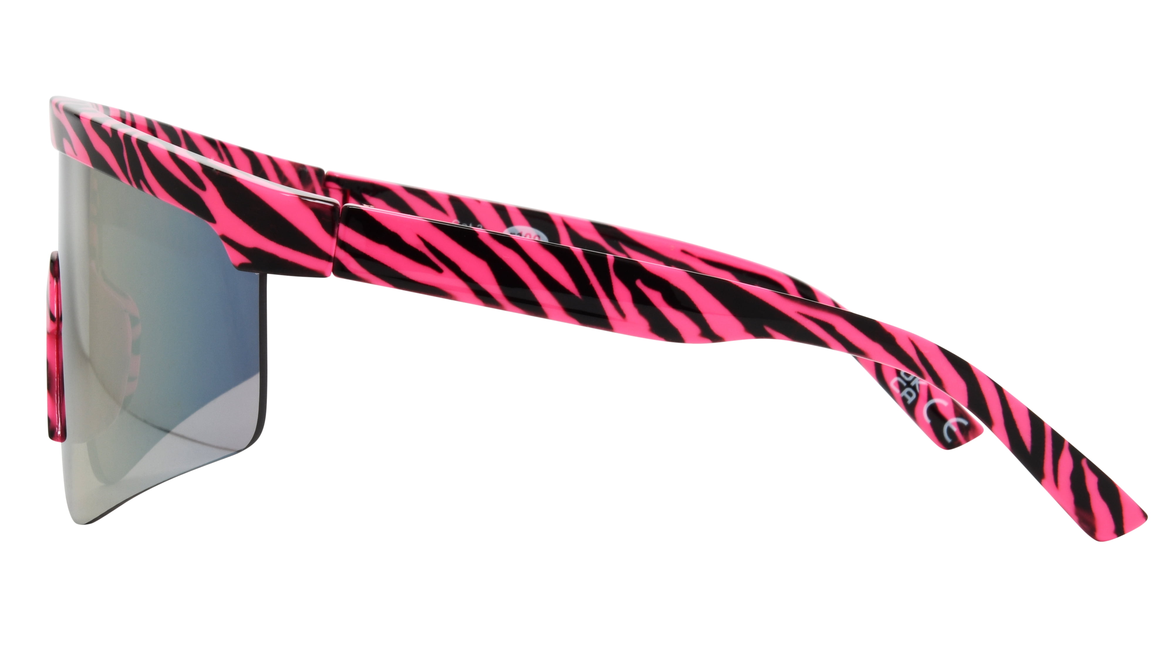 Foster Grant Cali Blue Trend Men's Shield Sunglasses, Zebra Print
