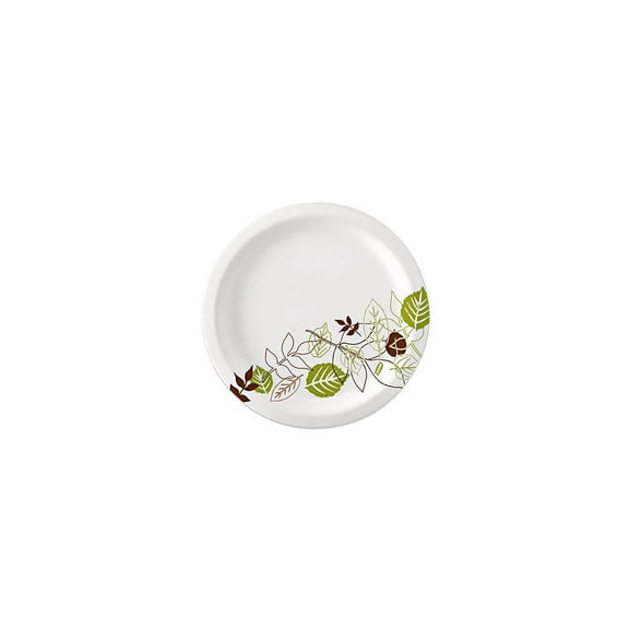 Dixie® Medium-Weight 7" Paper Plates, UX7WS, 125 Plates per Pack, 2 Packs per Case (500 Count)