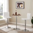 thumbnail image 6 of VECELO Set of 2 Bar Stools, Elegant PU Leather Counter Height Adjustable Swivel Stool with Back, White, 6 of 10