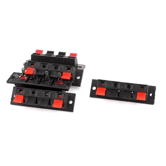 Placa de terminal de altavoz estéreo de 5 piezas con conector de liberación de 4 vías