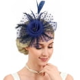 thumbnail image 4 of Traditional Feathered Hairpiece Bridal Hairband Decoration For Weddings Races Party Wedding Event, 4 of 8