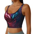 thumbnail image 2 of Pofeuu Cool Wolf Head Print Sports Bra for Women Sexy Vest Yoga Running Gym Fitness Crop Bras Tops-X-Large, 2 of 8