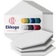 thumbnail image 1 of Paneles acústicos Ekkogo de pared insonorizados, paquete de 12 unidades, 30 x 26,5 x 1 cm, color blanco, 1 of 6