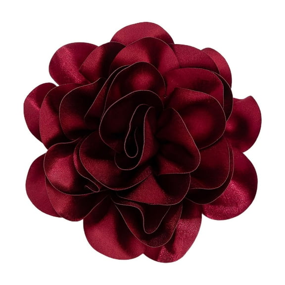 Elegant Cloth Flower Brooch Beautiful Fabric Flower Pin Fashionable Lapel Pin with Duckbill Clip Attachment