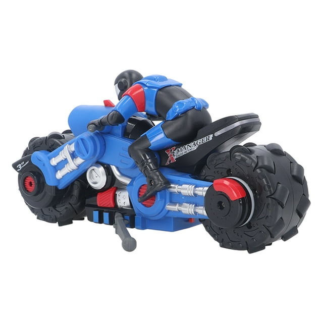 RC Motorcycle, Remote Control Motorcycles 114.8ft Remote Control Distance 360 Degree Stunts Prevent Interference for Outdoor Blue