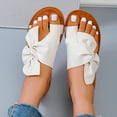 thumbnail image 4 of Borniu Womens Sandals Flip Flops for Women, Summer Casual Flat Slippers Bow-embellished Non-slip Comfortable Slippers Arch Support Comfortable Walking Wedge Sandals, 4 of 7