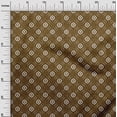 thumbnail image 3 of oneOone Cotton Silk Brown Fabric Block Dress Material Fabric Print Fabric By The Yard 42 Inch Wide-2Z, 3 of 6
