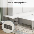 thumbnail image 6 of BALUS Modern Murphy Bed, Queen Size Cabinet Bed Frame with Shelves and USB Charging Station, Space-Saving Wall Bed for Guest Room, Apartment, White, 6 of 7