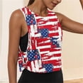 thumbnail image 7 of cocolona Patriotic Shirts for Women 4th of July Summer Sleeveless Crop Gym Yoga Workout Tank Tops, 7 of 7